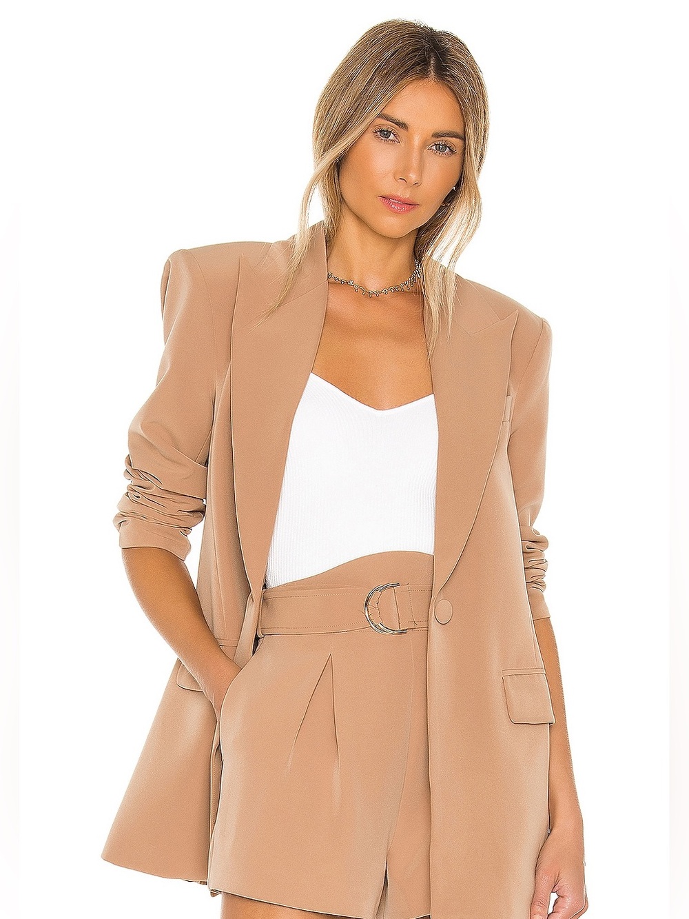 NWT Camila Coelho Morena Blazer in Nude Toffee